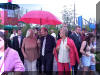 14.08.2003 Bundesfamilienministerin Renate Schmidt zu Besuch im Legoland Deutschland in Gnzburg